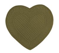 Blanc mariclò Tovaglietta a cuore 30 x 32 cm colore Verde 100% Cotone