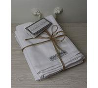 Blanc Mariclò Tovaglioli Set 6 Pezzi Infinity, 40x40 cm, Bianco