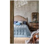 Blanc Mariclo Trapunta matrimoniale invernale azzurro Diamante 260x260 cm