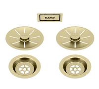 Blanco set di scarico e troppopieno per lavabo doppio, 203477, Universal satin gold [Accessori > per Lavelli Cucina]
