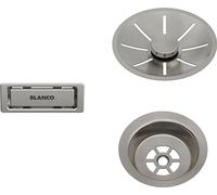 Blanco Set di scarico e troppopieno per lavabo singolo 207406 Universal platino satin