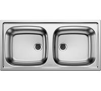 Blanco Top lavello da cucina, 500372, EZ 8 x 4 Top acciaio inox satinato lucido [Lavelli da Cucina > per Base Sottolavello a partire da 90 cm]