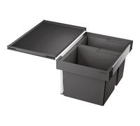 BLANCO 521471 FLEXON II 60/2 Sistema di Cestini per Raccolta Differenziata, Alluminio, Plastica, Nero, 60 cm