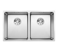 PRONTA CONSEGNA - Blanco Lavello due vasche ANDANO 340/340-U 1520824 in acciaio inox da 74.5x44 cm - Sottotop
