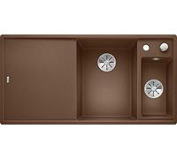 BLANCO 523470 AXIA III 6 S SILGRANIT PuraDur con comando di scarico, incl. tagliere in legno per bacino destro noce moscata, 60 cm Unterschrank