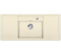 BLANCO 523628 alaros 6 S 6 S Silgranit PuraDur con telecomando per scarico, con bacino di bianco al centro, gelsomino