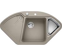 BLANCO 523666 DELTA II Silgranit PuraDur con comando scarico e accessori Tartufo, 90 cm Unterschrank