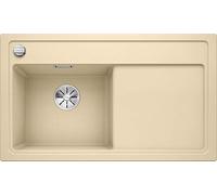 BLANCO 523846 zenar 45 S S Silgranit PuraDur con telecomando per scarico, con tagliere di legno di scolo Links, Champagne