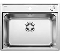 Blanco Lemis 6 - Lavello 615x500 mm, con comando remoto dello scarico, acciaio inox spazzolato 525109