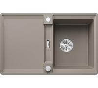 BLANCO ADIRA 45 S-F | Lavello in granito in silgranito tartufo | Tipo di montaggio: a filo | reversibile | per armadi base larghi 45 cm | Grande bacino | Superficie facile da pulire