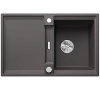 BLANCO ADIRA 45 S | Lavello in granito in silgranito grigio roccia | Tipo di montaggio: montaggio superiore | reversibile | per sottolavelli larghi 45 cm | Grande bacino | Superficie facile da pulire
