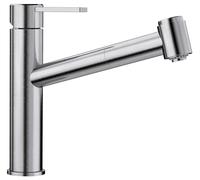Blanco Ambis S - Miscelatore da lavello con doccetta estraibile, acciaio inox spazzolato 523119
