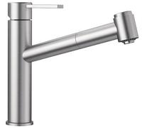 Blanco Ambis S - Miscelatore da lavello con doccetta estraibile, acciaio inox spazzolato 523119