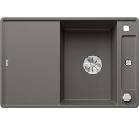 BLANCO AXIA III 45 S-F, grigio vulcanico, tipo di montaggio: a filo, reversibile, con tagliere in legno, base da 45 pezzi, grande bacino, superficie facile da pulire