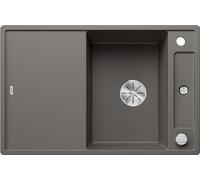 BLANCO AXIA III 45 S, grigio vulcanico, tipo di montaggio: montaggio superiore, reversibile, con tagliere in legno, 45 pezzi, tagliere scorrevole, vassoio multifunzione a tracolla