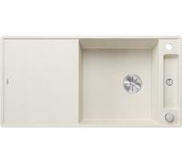BLANCO AXIA III XL 6 S-F, Silgranit bianco morbido, tipo di montaggio: a filo, reversibile, con tagliere in legno, 60 pezzi, grande bacino, superficie facile da pulire