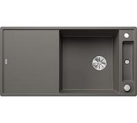 BLANCO AXIA III XL 6 S, grigio vulcanico, tipo di montaggio: montaggio dall'alto, reversibile, con tagliere in legno, 60, tagliere scorrevole, vassoio multifunzione a tracolla