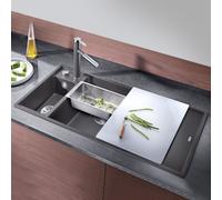 Blanco Axia lavello da cucina, 524654, III 6 S Axia grigio roccia opaco [Lavelli da Cucina > per Base Sottolavello a partire da 60 cm]