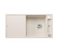 BLANCO AXIA III XL 6 S, Silgranit bianco morbido, tipo di montaggio: montaggio dall'alto, reversibile, con tagliere in legno, 60, tagliere scorrevole, vassoio multifunzione a tracolla