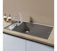 Blanco Axia lavello da cucina, 527231, III 6 S-F Axia grigio vulcanico opaco [Lavelli da Cucina > per Base Sottolavello a partire da 60 cm]