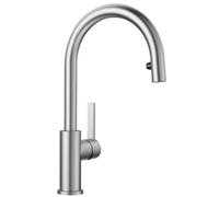 Miscelatore Cucina, Bocca Girevole 190, Doccetta Estraibile, Solido Acciaio Inox Spazzolato, Rubinetto A Cartuccia In Ceramica