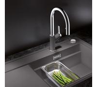 Blanco Carena-S Vario rubinetto da cucina verticale cromo-grafite/grigio 521359