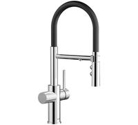 BLANCO CATRIS-S Flexo Filter | Rubinetto da cucina in cromo | alta pressione | acqua filtrata con il filtro BWT | cambio di getto chiaro in getto doccia | Qualità sicura dell'acqua e risparmio idrico