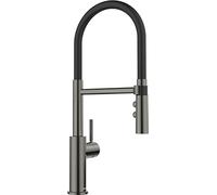 BLANCO CATRIS-S Flexo satin dark steel | alta pressione | con tubo estraibile | cambio di getto trasparente in getto doccia | cartuccia ceramica | qualità garantita e risparmio d'acqua