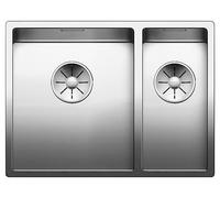 Blanco 1517224 Lavello 1 Vasca Sinistra e 1/2 CLARON 340/180-IF Sopratop / Filotop - Acciaio Inox - Base 75/80 cm - 585 x 440 mm - Profondità Vasche 190/130 mm - Piletta 3,5" - Raggio 10 mm