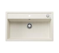 BLANCO Dalago 8-F, lavello in granito, bianco morbido, tipo di montaggio: a filo di superficie, per armadi di 80 cm di larghezza, grande volume di bacino, superficie facile da pulire, 80,5 x 50 x 20,2