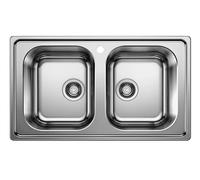 BLANCO DINAS Lavello 86x50 2 Vasche inox spazzolato