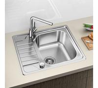 Blanco Dinas lavello da cucina, 525123, 45 S Mini Dinas acciaio inox satinato lucido [Lavelli da Cucina > per Base Sottolavello a partire da 45 cm]