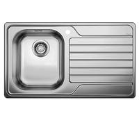 PRONTA CONSEGNA - Blanco Lavello una vasca con gocciolatoio dx DINAS 45 S 1328103 in acciaio inox da 86x50 cm - Sopratop