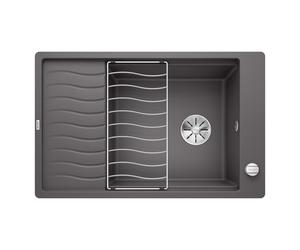Blanco Elon lavello da cucina, 524855, XL 6 S-F Elon grigio roccia opaco [Lavelli da Cucina > per Base Sottolavello a partire da 60 cm]