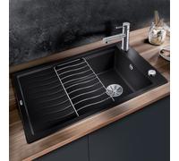 Blanco Elon XL 6 - Lavello in silgranit, 780x500 mm, con comando remoto dello scarico e accessori, nero 525882