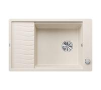 BLANCO ELON XL 6 S-F | Lavello in granito in silgranito bianco morbido | Tipo di montaggio: a filo | reversibile | per sottolavelli larghi 60 cm | Grande bacino | Superficie facile da pulire