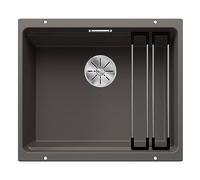 BLANCO ETAGON 500-U | Lavello in granito grigio vulcanico | Tipo di montaggio: sottostruttura | per sottolavelli larghi 60 cm | Concetto di sistema congegnato con guide ETAGON versatili