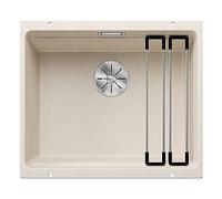 BLANCO ETAGON 500-U | Lavello in granito in silgranito bianco morbido | Tipo di montaggio: sottostruttura | per sottolavelli larghi 60 cm | Concetto di sistema congegnato con guide ETAGON versatili