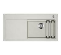 BLANCO ETAGON XL 6S-F | Lavello in granito in silgranito bianco morbido | Tipo di montaggio: a filo | per sottolavelli larghi 60 cm | con guide ETAGON versatili | [98,8 x 49,8 x 20,2 cm)