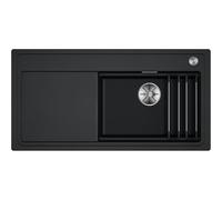 BLANCO ETAGON XL 6S | Lavello in granito in argento antracite | Tipo di montaggio: montaggio superiore | per sottolavelli larghi 60 cm | concetto di sistema con guide ETAGON versatili | [100 x 51 x