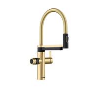 Blanco Evol-S Pro rubinetto da cucina, per sistema di acqua calda e di filtraggio, estraibile, orientabile, 527423, Evol-S Pro satin gold [Rubinetteria da Cucina > Rubinetti da Cucina con Trattamento 