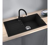 Blanco Favum lavello da cucina, 526082, XL 6 S Favum nero opaco [Lavelli da Cucina > per Base Sottolavello a partire da 60 cm]