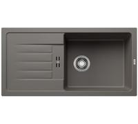 BLANCO FAVUM XL 6 S | Lavello da cucina 86 x 43,5 | Lavello in granito grigio vulcanico | Tipo di montaggio: montaggio superiore | reversibile | per sottolavelli larghi 60 cm | Grande bacino