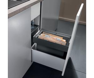 Blanco Flexon II sistema separazione rifiuti, per mobile da 30 cm, 521542, 30/1 Flexon II nero/antracite [Portarifiuti > Portarifiuti]
