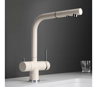 Blanco Fontas rubinetto da cucina, con erogatore di acqua potabile, estraibile, orientabile, 526947, Fontas bianco soft opaco/cromo [Rubinetti da Cucina]