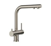 Blanco Fontas rubinetto da cucina, per sistema di filtraggio, orientabile, 527714, Fontas platino satin [Rubinetteria da Cucina > Rubinetti da Cucina con Trattamento dell’Acqua]