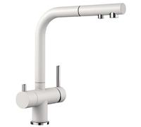 Blanco Fontas rubinetto da cucina, con erogatore di acqua potabile, estraibile, orientabile, 525204, Fontas bianco opaco/cromo [Rubinetti da Cucina]