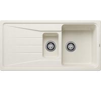 Blanco IN Lavello una vasca con vaschetta e gocciolatoio SONA 6 S 1527154 finitura soft white da 100x50 cm - Sopratop