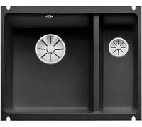 Blanco IN Lavello una vasca con vaschetta SUBLINE 350/150-U 1514531 in ceramica nero da 56.7x45.6 cm - Sottotop