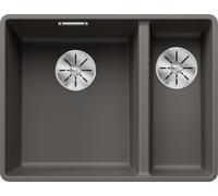 Blanco IN Lavello una vasca SX con vaschetta SUBLINE 340/160-F 1527344 finitura grigio vulcano da 55.2x42.7 cm - Filotop